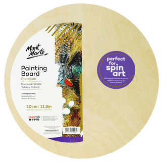 Mont Marte Premium Wooden Painting Board - Round 30cm