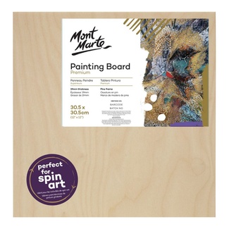 Mont Marte Premium Wooden Painting Board 12" x 12" - 30.5 x 30.5 cm