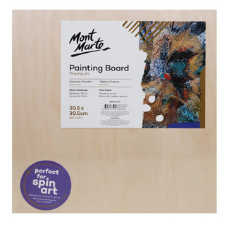 Mont Marte Premium Wooden Painting Board 12" x 12" - 30.5 x 30.5 cm