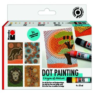 Marabu 4pc Dot Pen & Design Set - Origin of Nature