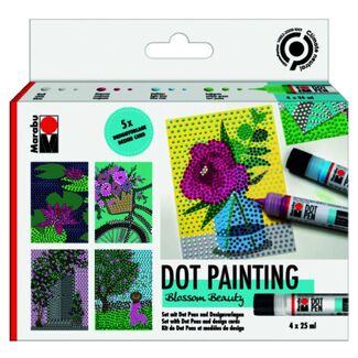 Marabu 4pc Dot Pen & Design Set - Blossoms Beauty