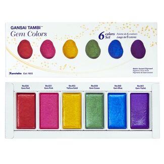 Kuretake Gansai Tambi Watercolour Set - Gem Colours