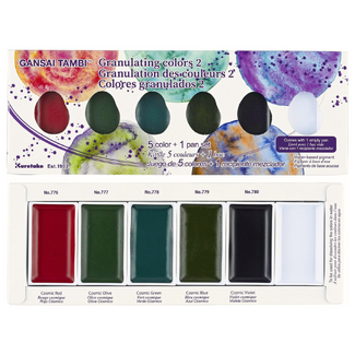 Kuretake Gansai Tambi Watercolour Set - Granulating Colours 2