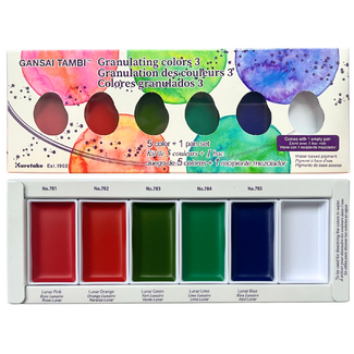 Kuretake Gansai Tambi Watercolour Set - Granulating Colours 3