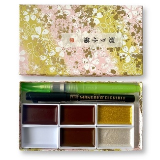 Kuretake Gansai Tambi Irodori Kobako Watercolour Set - Limited Edition