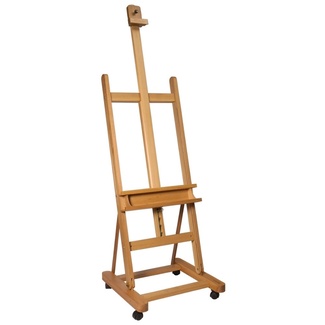 Mont Marte Floor Easel - Large Studio Easel w/Castor Wheels Beech Wood