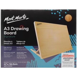 Mont Marte Drawing Board / Easel  With Elastic Band A3