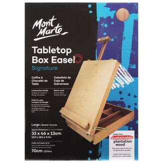 Mont Marte Signature Desk Easel - Large Tabletop Box Style - Beech Wood