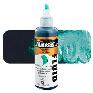 Matisse Fluid Acrylic 135ml S2 - Phthalo Green