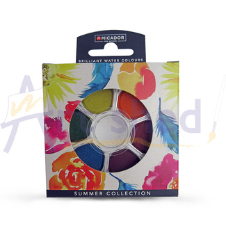 Micador Koh-I-Noor Watercolour Disc Set - Summer 6pc