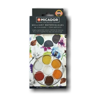 Micador Koh-I-Noor Watercolour Disc Set - Brilliant 48pc