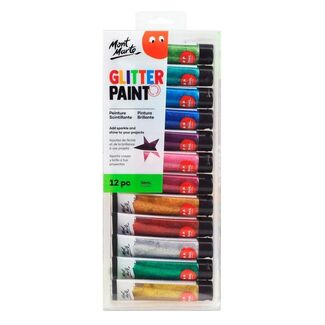 Mont Marte Kids Glitter Paint 12pc x 36ml