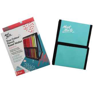 Mont Marte Signature Duo Colour Pencil & Easel Wallet Set -  25pc
