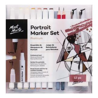 Mont Marte Premium Portrait Alcohol Marker Set 12pc