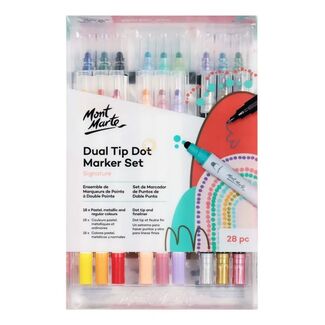 Mont Marte Signature Dual Tip Dot Marker Set 28pc