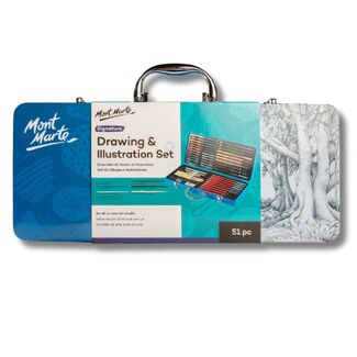 Mont Marte Signature Drawing and Illustration Set in Tin 51pc