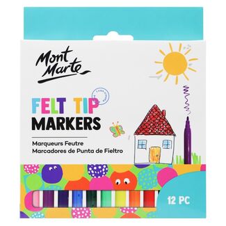Mont Marte Kids - Felt Tip Markers 12pc