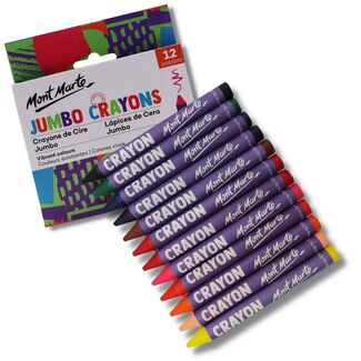 Mont Marte Kids - Jumbo Crayons 12pc