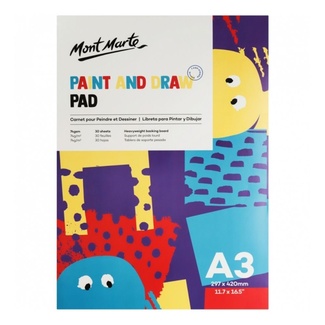 Mont Marte Kids - Paint & Draw Pad A3 30 Sheets