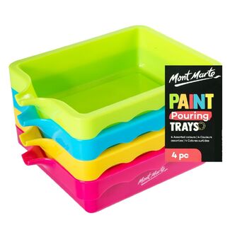 Mont Marte Paint Pouring Trays 4pc