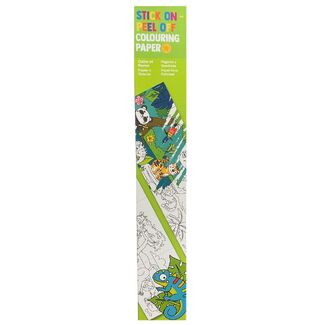 Mont Marte Stick On Peel Off Colouring Paper Roll - Jungle Safari