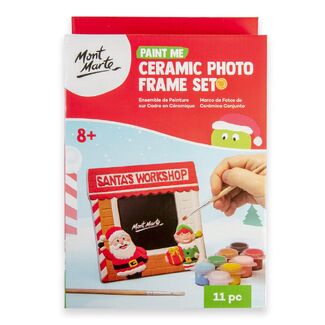 *Mont Marte Paint Me Ceramic Photo Frame 11pc - Santas Workshop