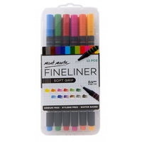 Mont Marte Fineliner Marker Pen Set - Soft Grip 12pc