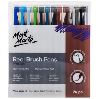 Mont Marte Premium Pen Set - Real Brush Pens 24pc