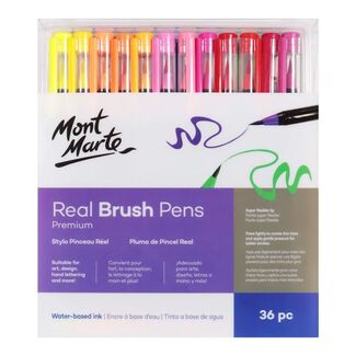 Mont Marte Premium Real Brush Pens 36pc