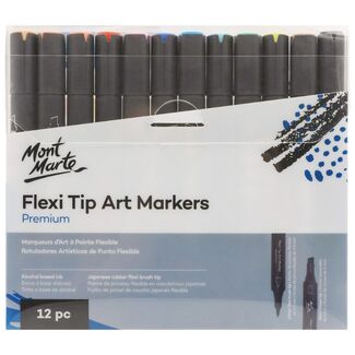 Dual Fine Tip Alcohol Art Markers Premium 12pc – Mont Marte Global