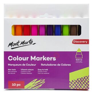 Mont Marte Discovery Colour Marker Set - Bullet Tip 10pc