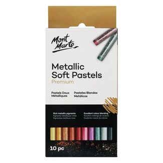 Mont Marte Premium Metallic Soft Pastels 10pc