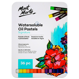 Mont Marte Signature Watersoluble Oil Pastels in Tin 36pc
