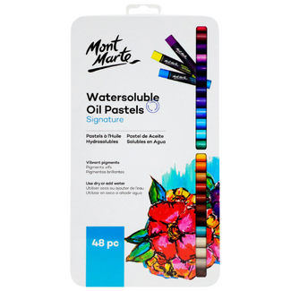 Mont Marte Signature Watersoluble Oil Pastels in Tin 48pc