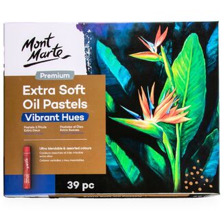 MONT MARTE Watersoluble Oil Pastels in Tin Box Signature 48pc, 48 Assorted  Colors, Great Blending and Layering, Comes in Storage Case, Ideal for Art