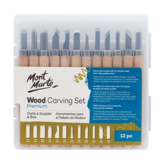 Mont Marte Premium Wood Carving Tool Set 12pc