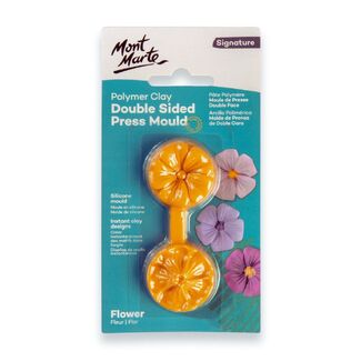 Mont Marte Polymer Clay Double Sided Press Mould - Flower