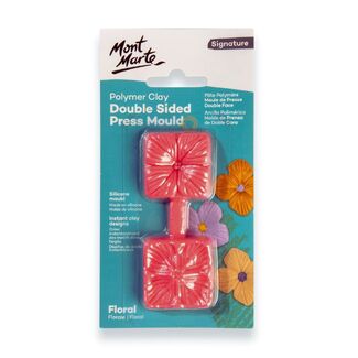 Mont Marte Polymer Clay Double Sided Press Mould - Floral