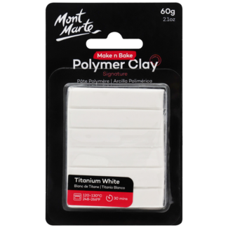 Mont Marte Make N Bake Polymer Clay 60g - Titanium White