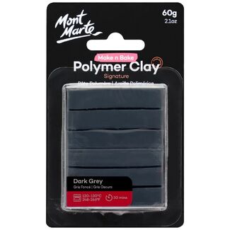 Mont Marte Make N Bake Polymer Clay 60g - Dark Grey