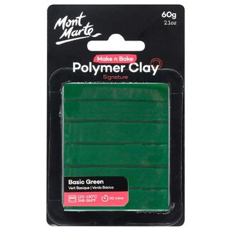Mont Marte Make N Bake Polymer Clay 60g - Basic Green
