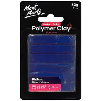Mont Marte Make N Bake Polymer Clay 60g - Phthalo Blue