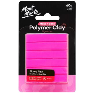 Mont Marte Make N Bake Polymer Clay 60g - Fluro Pink