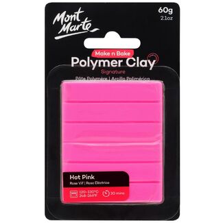 Mont Marte Make N Bake Polymer Clay 60g - Hot Pink