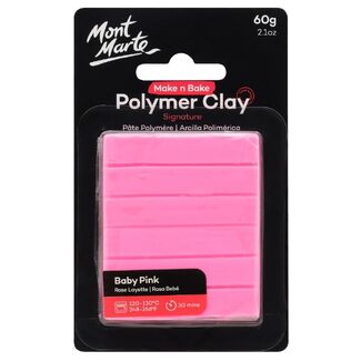 Mont Marte Make N Bake Polymer Clay 60g - Baby Pink