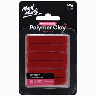 Mont Marte Make N Bake Polymer Clay 60g - Crimson