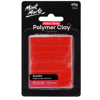 Mont Marte Make N Bake Polymer Clay 60g - Scarlet Red