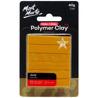 Mont Marte Make N Bake Polymer Clay 60g - Gold