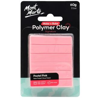Mont Marte Make N Bake Polymer Clay 60g - Pastel Pink
