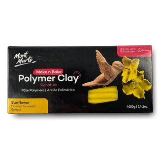 Mont Marte Make N Bake Polymer Clay 400g Block - Sunflower